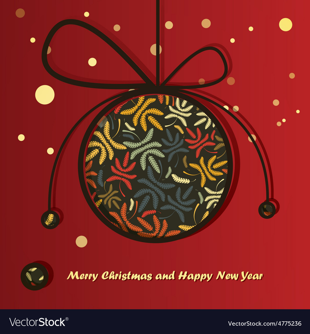 Weihnachtskugel mit Blumen im Inneren