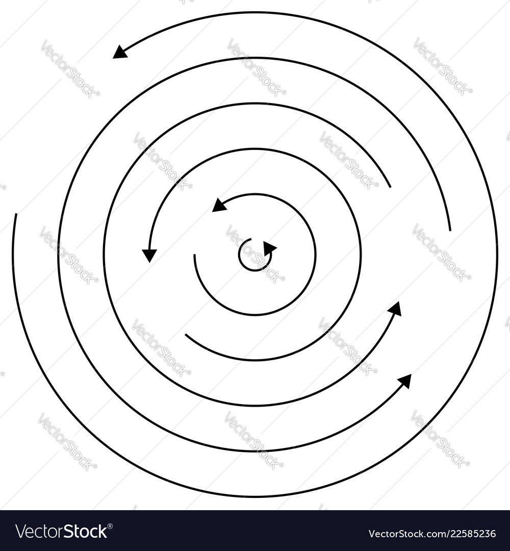 Circular arrows - random concentric circles vector image Circular arrows - random concentric circles