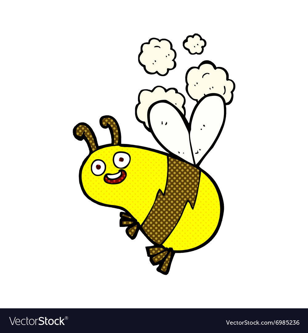 Funny comic cartoon bee