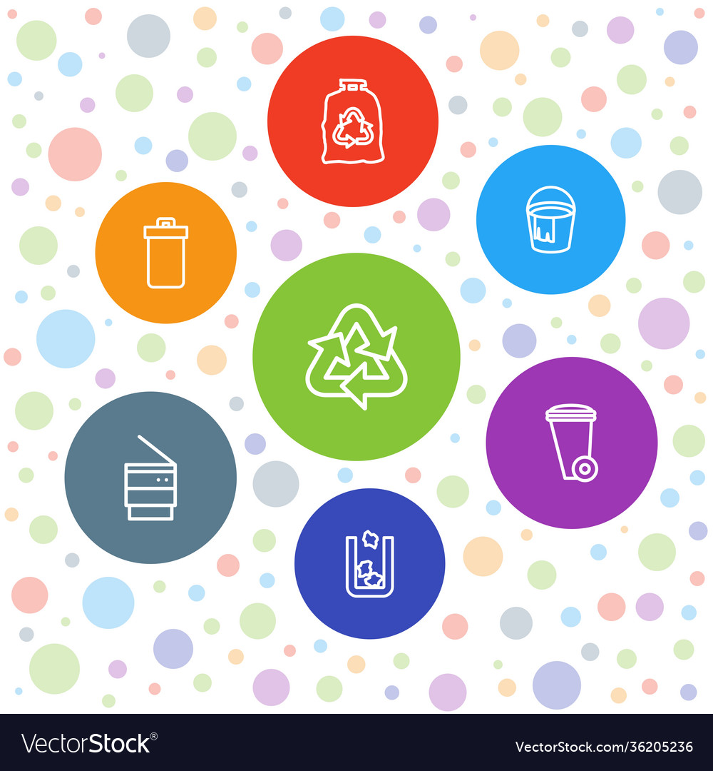 Garbage icons Royalty Free Vector Image - VectorStock