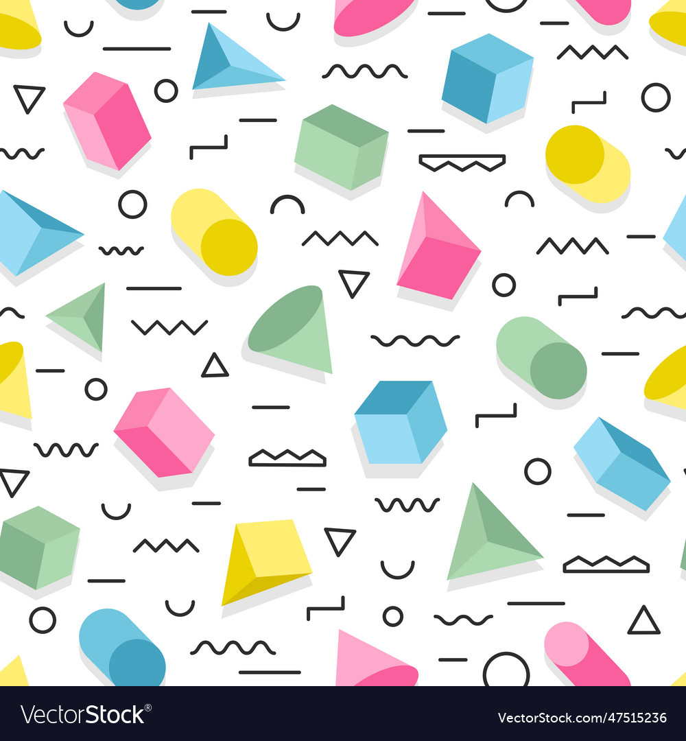 Geometric pattern seamless color style consisting vector image Geometric pattern seamless color style consisting