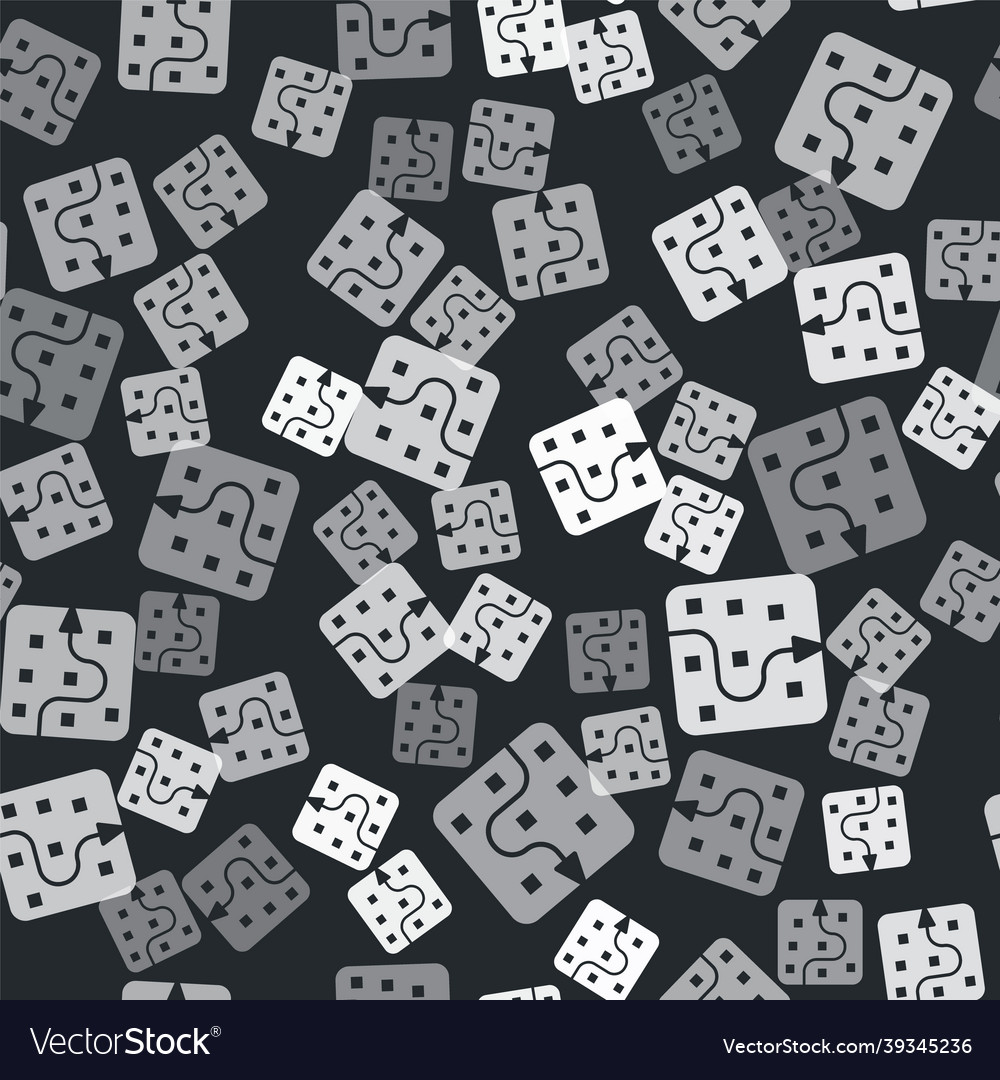 Grey neural network icon isolated seamless pattern vector image Grey neural network icon isolated seamless pattern