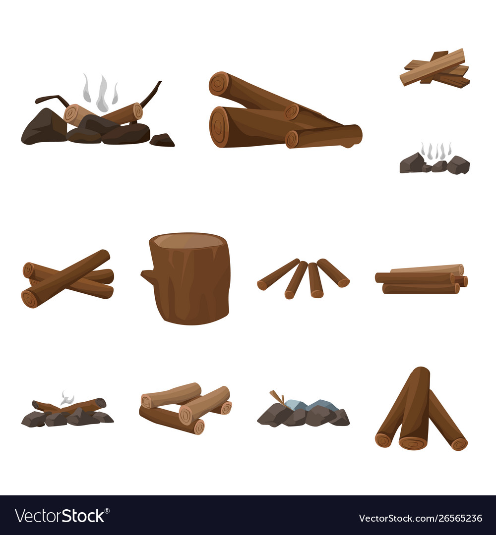 Isolated object timber and nature symbol vector image Isolated object timber and nature symbol
