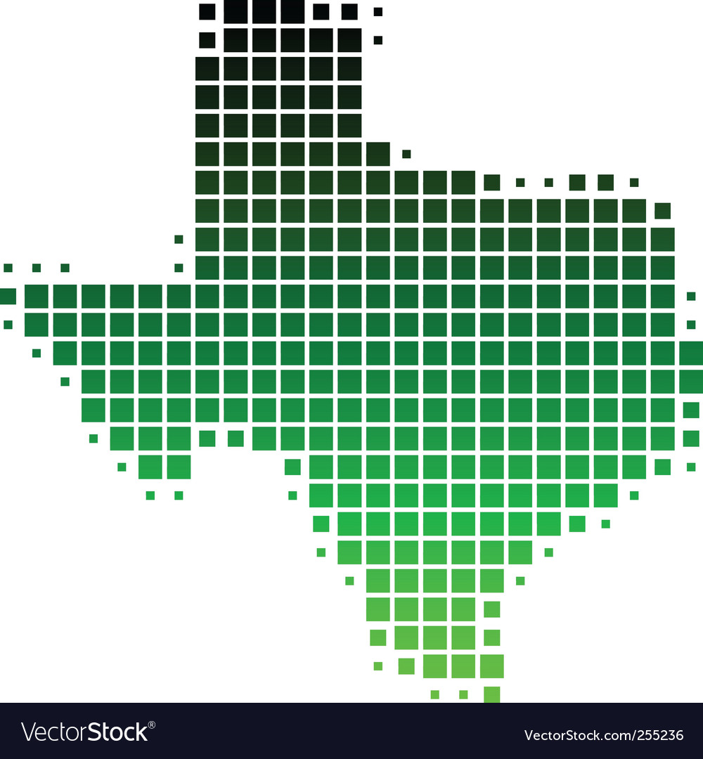 Map of texas Royalty Free Vector Image - VectorStock