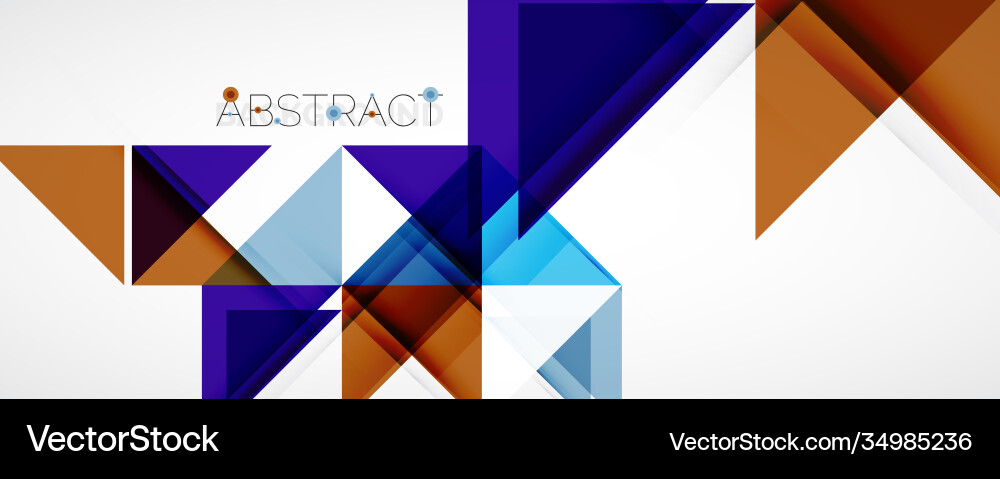 Set triangle geometric backgrounds Royalty Free Vector Image