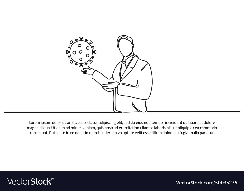 Simple continuous line design of man standing