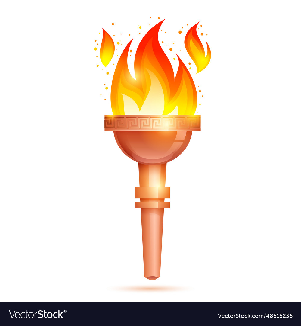 Torch icon isolated