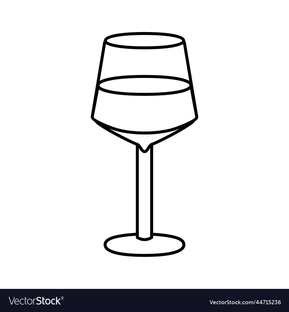 Winery wine glass line icon Royalty Free Vector Image