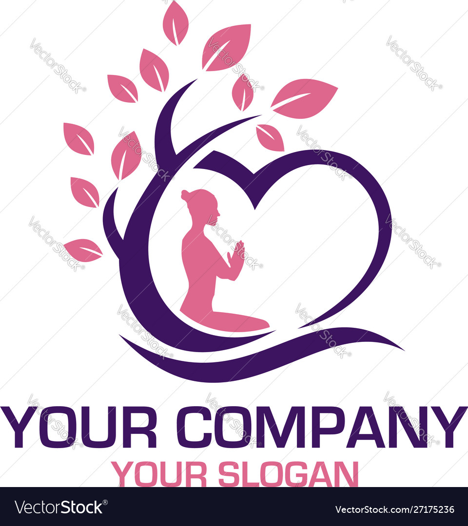 Yoga love nature logo design