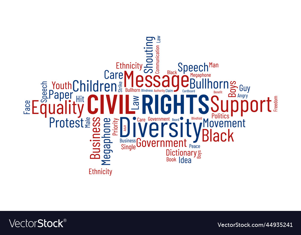 Civil rights world cloud background federal Vector Image Civil rights world cloud background federal Vector Image
