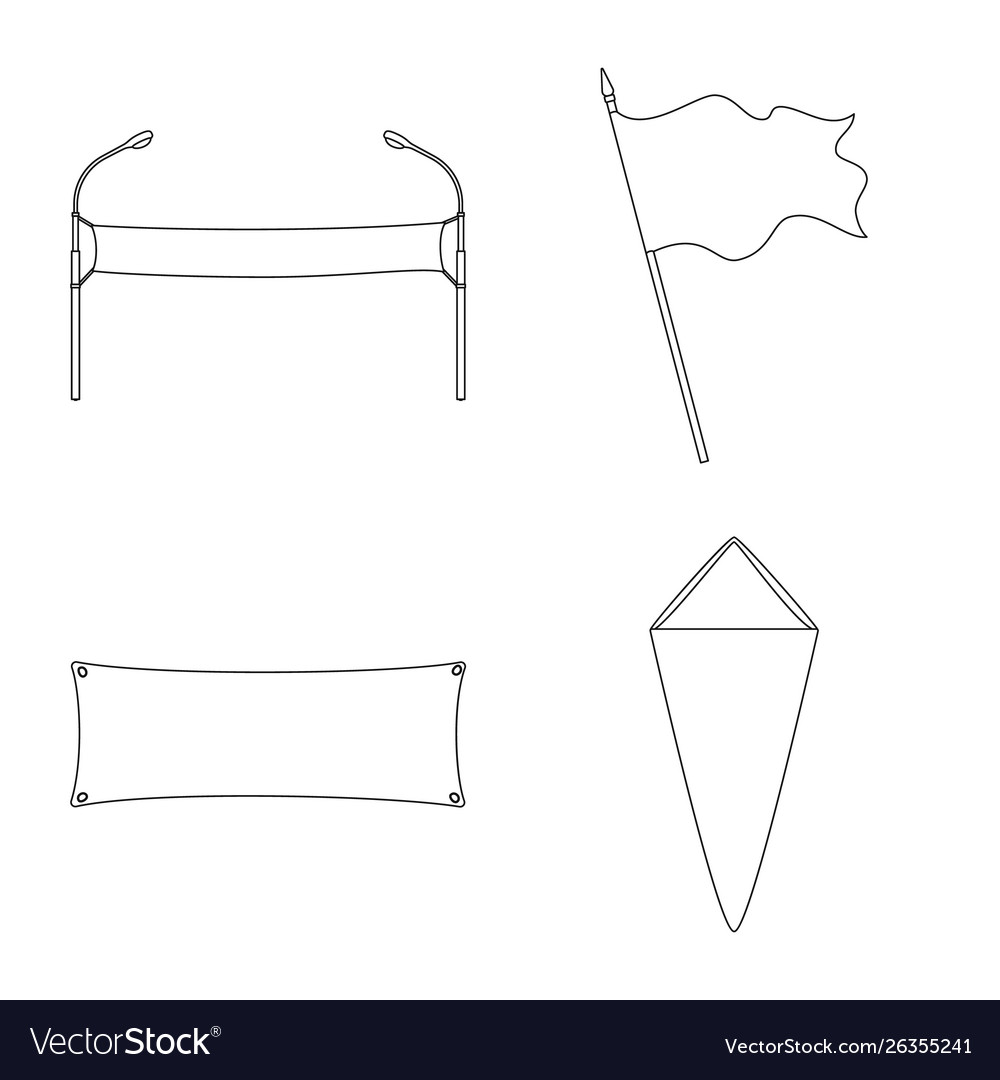 Design blank and canvas symbol set vector image Design blank and canvas symbol set