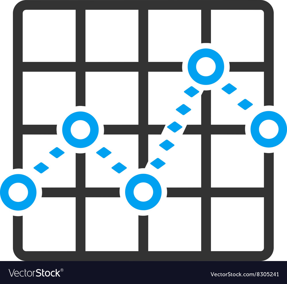 Dotted line grid plot toolbar icon