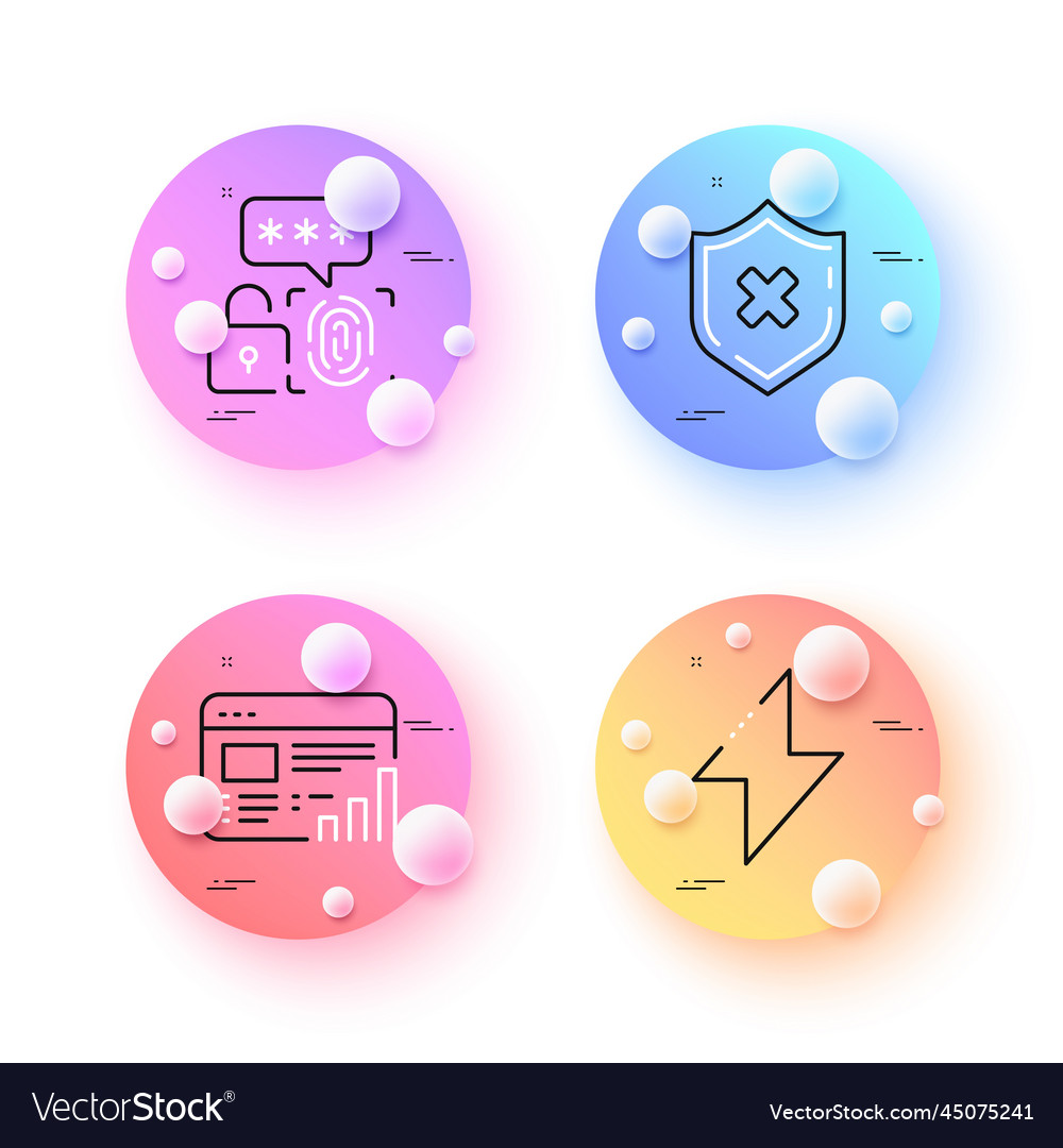 Energy biometric security and web report minimal vector image Energy biometric security and web report minimal