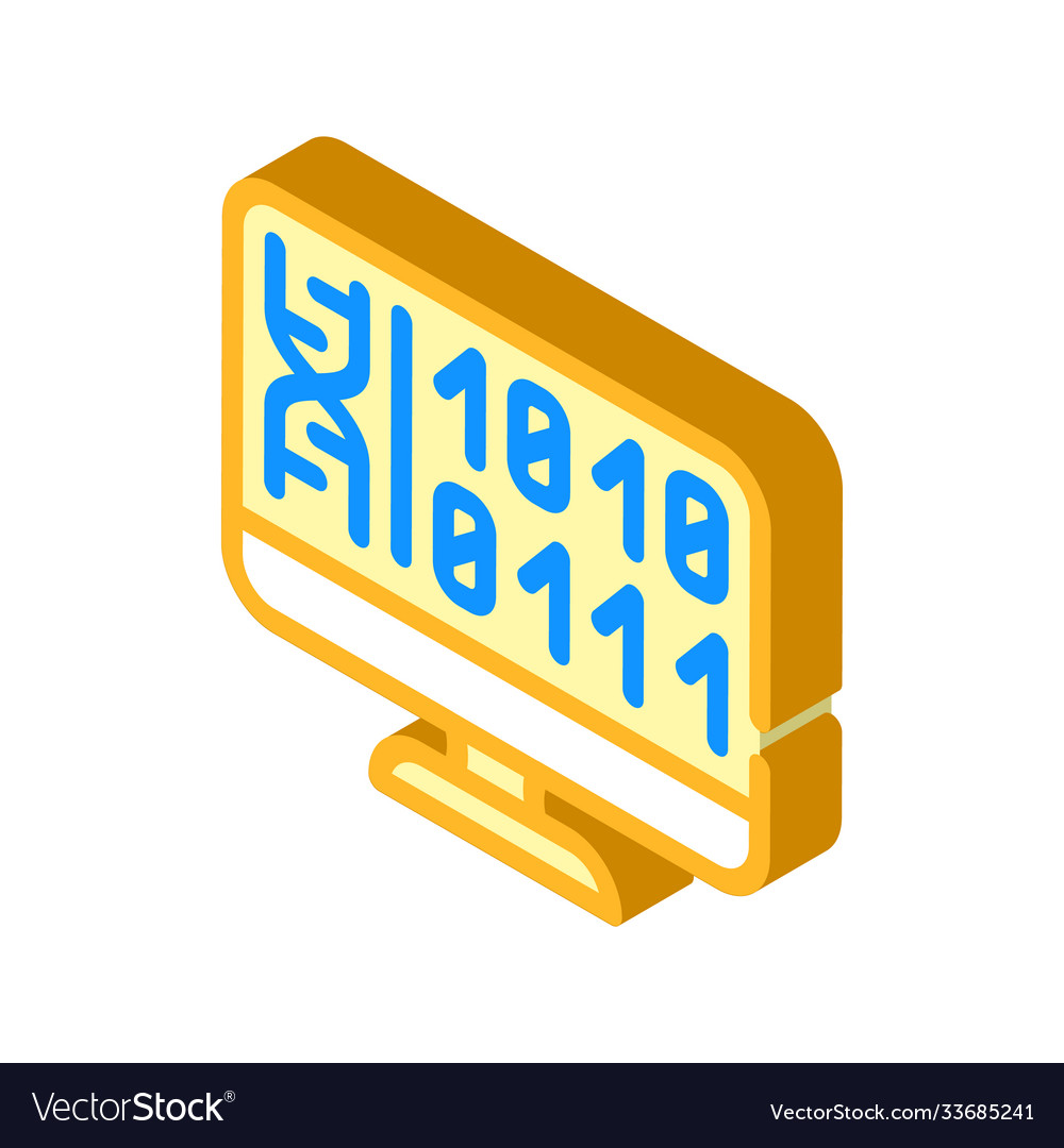 Generating protein cell using computer code vector image Generating protein cell using computer code