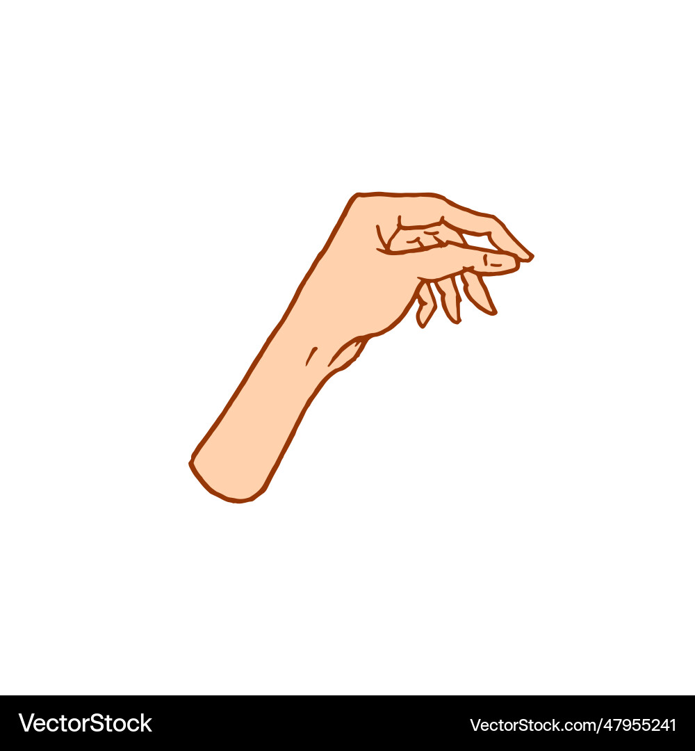 Gestures arms stop palm thumbs up finger Vector Image