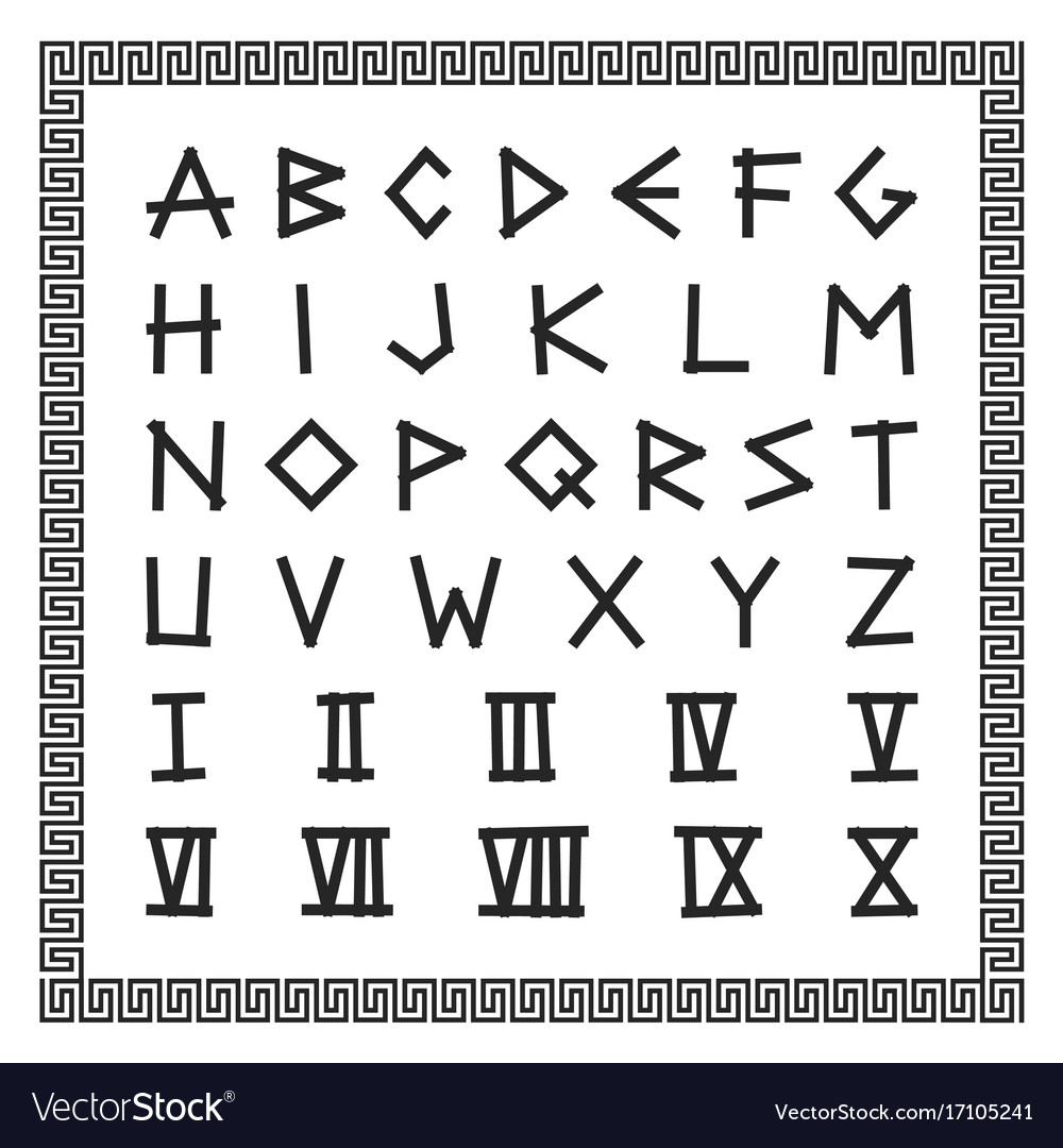 ancient greek to english alphabet