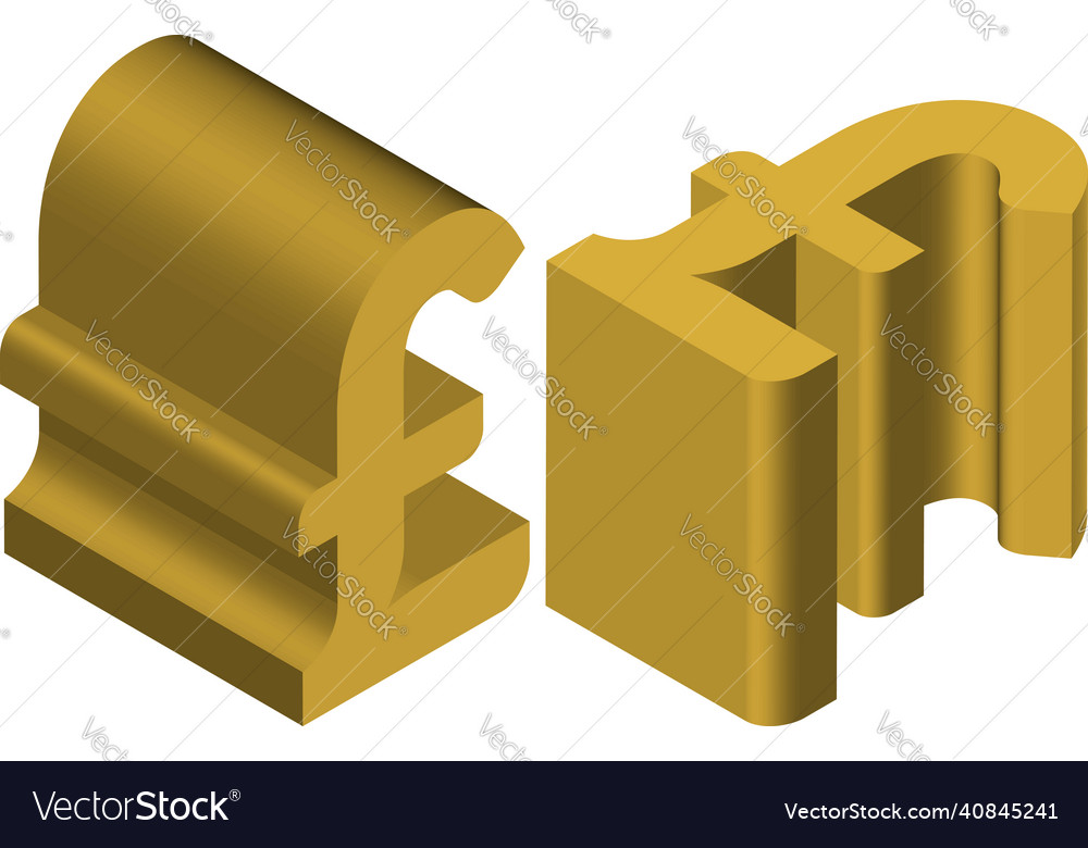 Isometric pound symbol template for creating vector image Isometric pound symbol template for creating