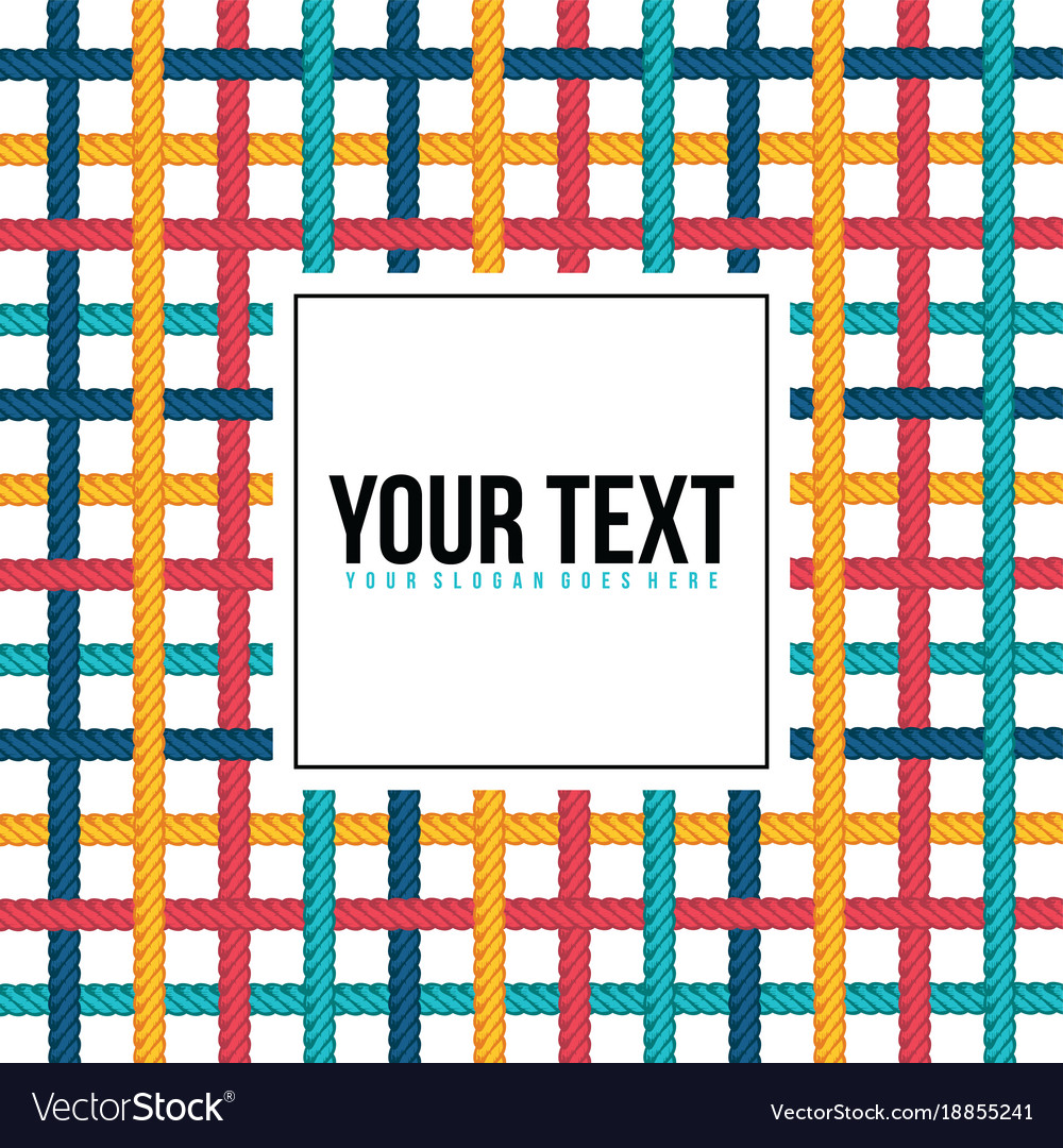 Lasso rope pattern background template Royalty Free Vector