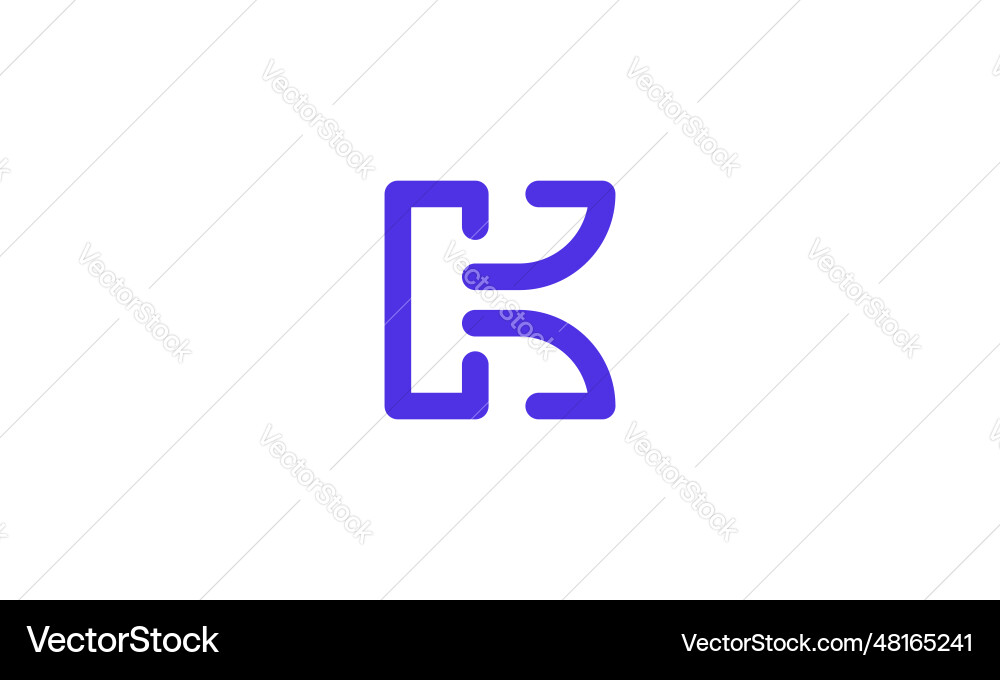Letter Ck Logo Design Clean And Modern Ck Logo Vector Image