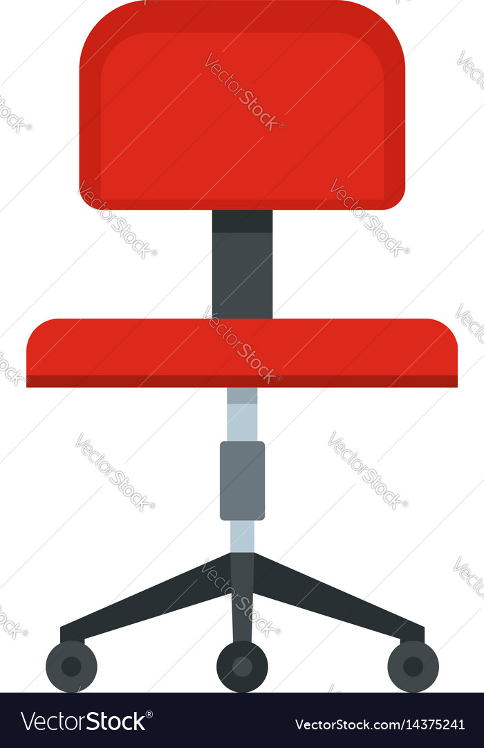 Red office a chair icon isolated Royalty Free Vector Image