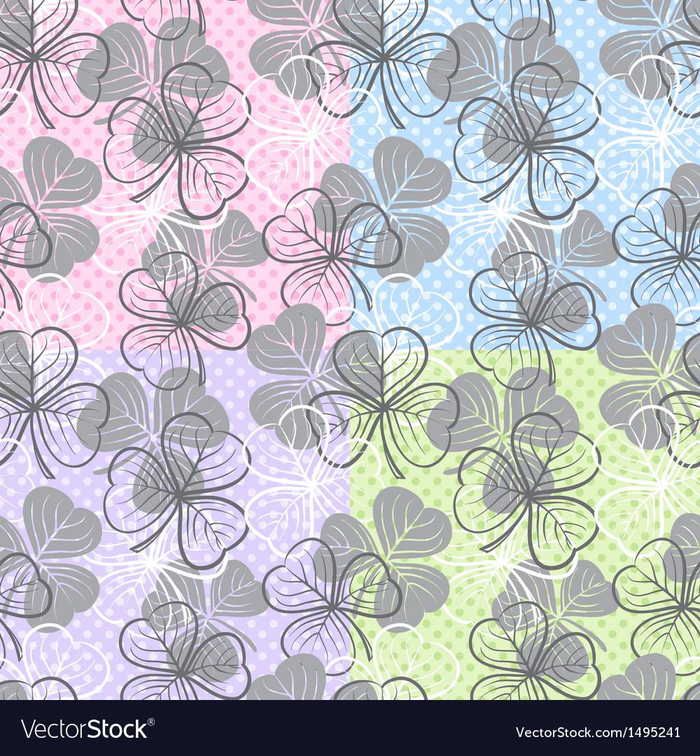 Seamless pattern with clover
