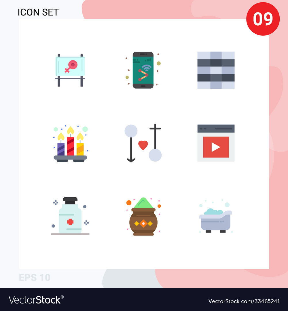 Set 9 modern ui icons symbols signs