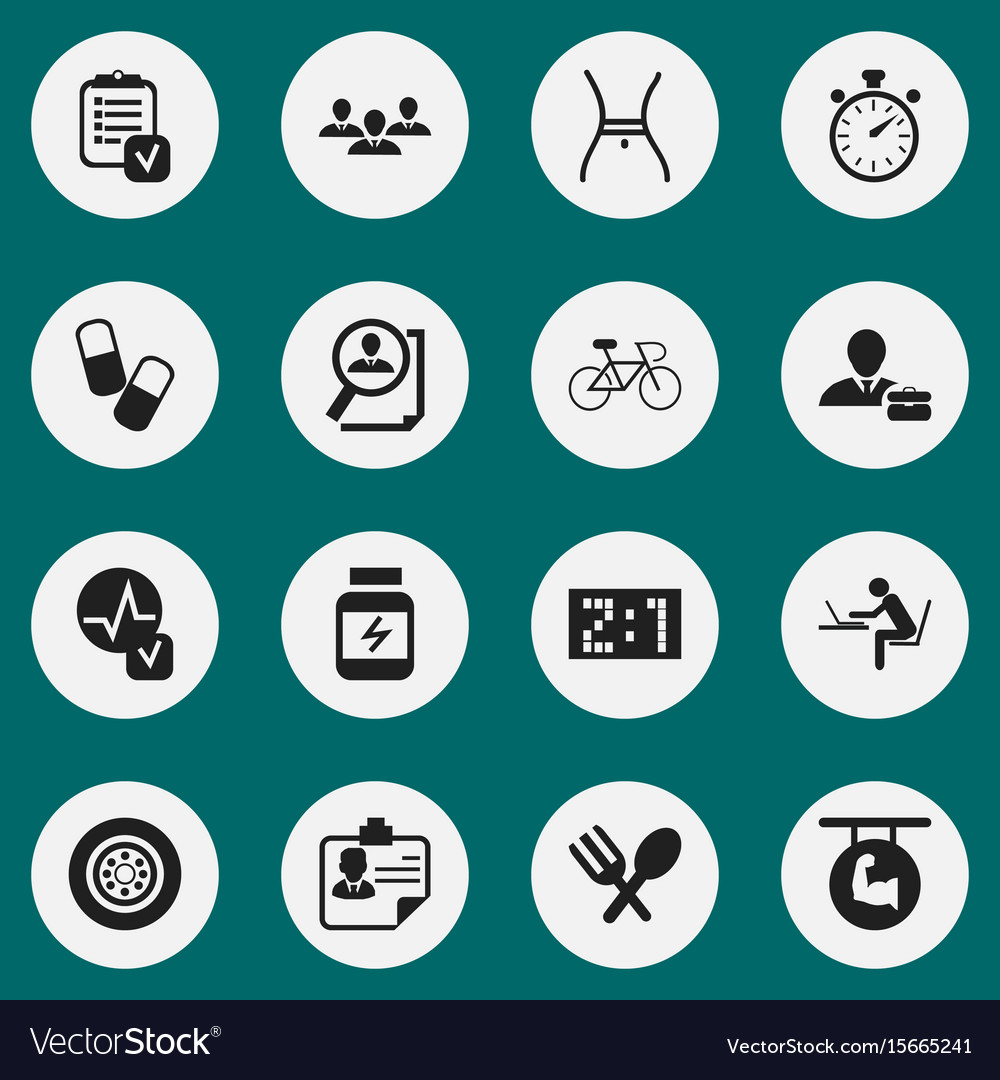 Set of 16 editable complex icons includes symbols