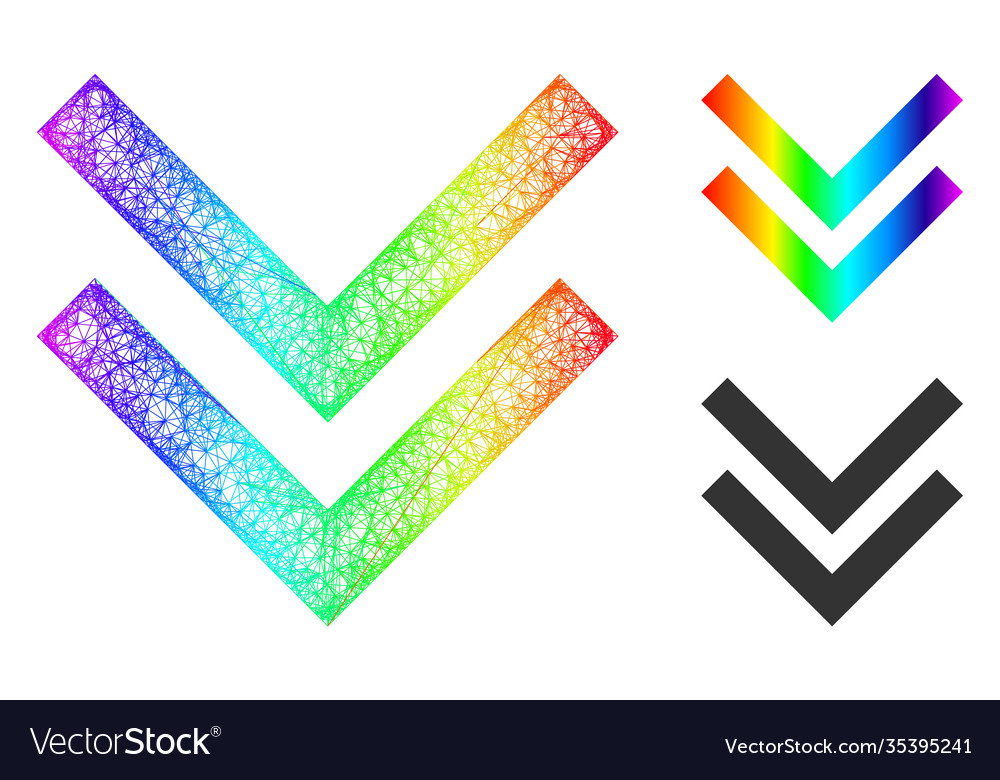 Spectrum hatched gradient shift down icon vector image Spectrum hatched gradient shift down icon