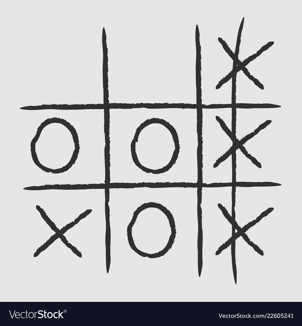 Tic tac toe game vector image Tic tac toe game