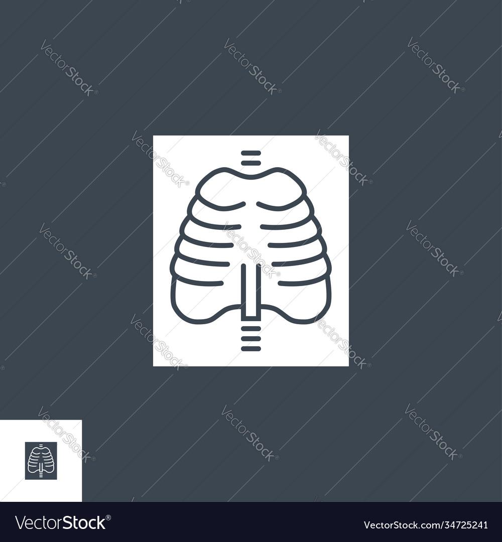 X-ray related glyph icon