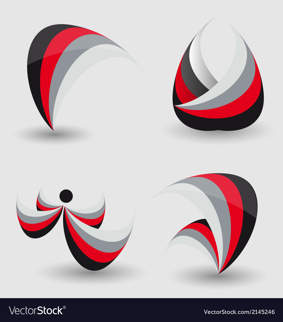 Abstract business icon set