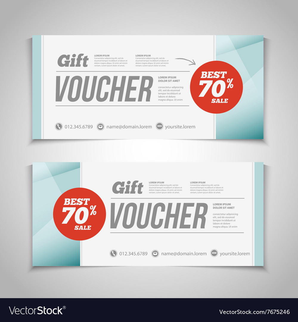 Abstract gift voucher or coupon design template Vector Image