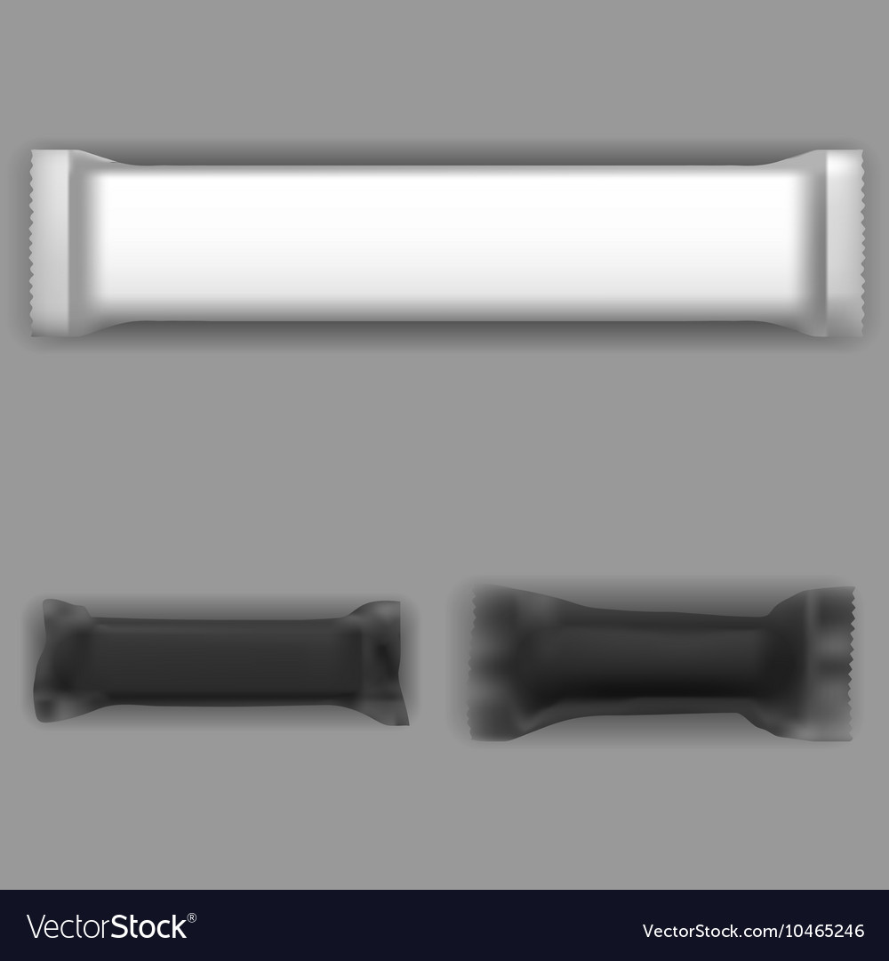 Chocolate wrapper mockup empty blank of