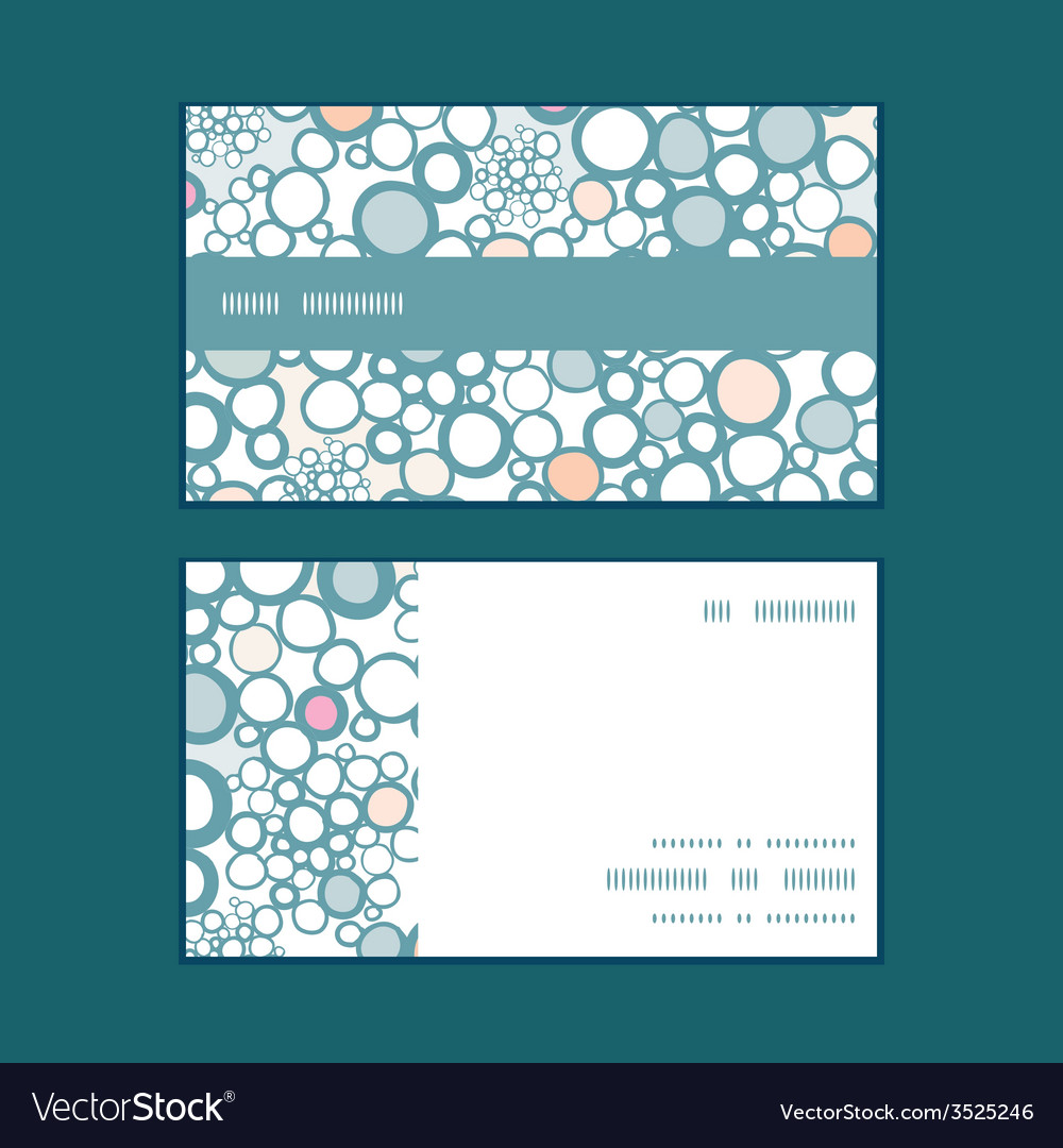 Colorful bubbles horizontal stripe frame pattern