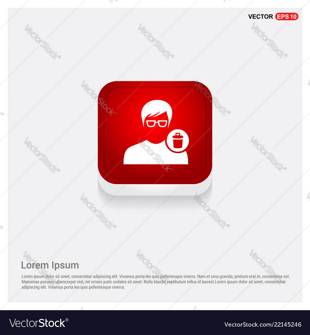 Delete user icon vector image Delete user icon