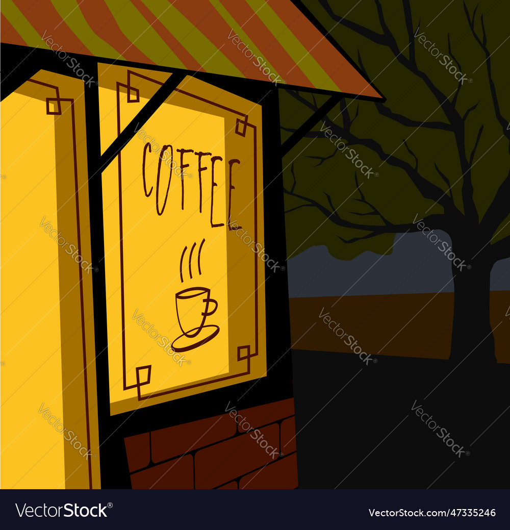 evening-city-small-coffee-shop-royalty-free-vector-image