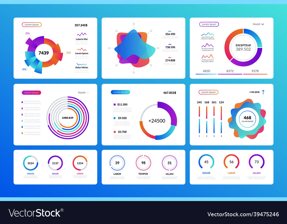 Infographic dashboard interface admin panel