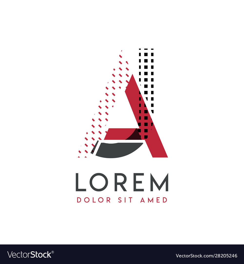 Ja logo with gray and red color that can be used vector image Ja logo with gray and red color that can be used