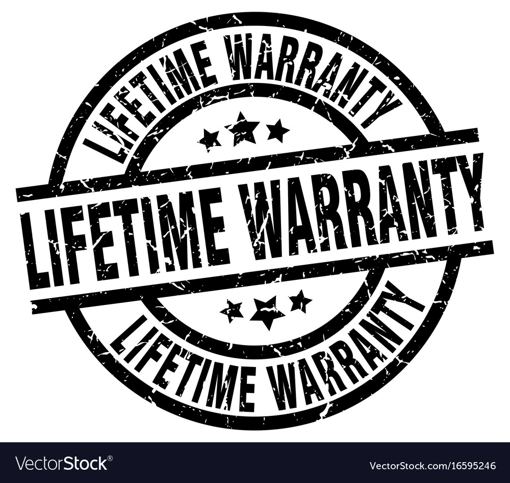 Lifetime warranty round grunge black stamp