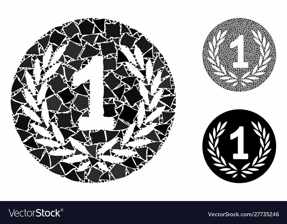 One coin mosaic icon humpy items vector image One coin mosaic icon humpy items