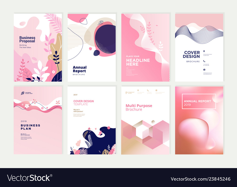 Set of brochure and annual report design templates