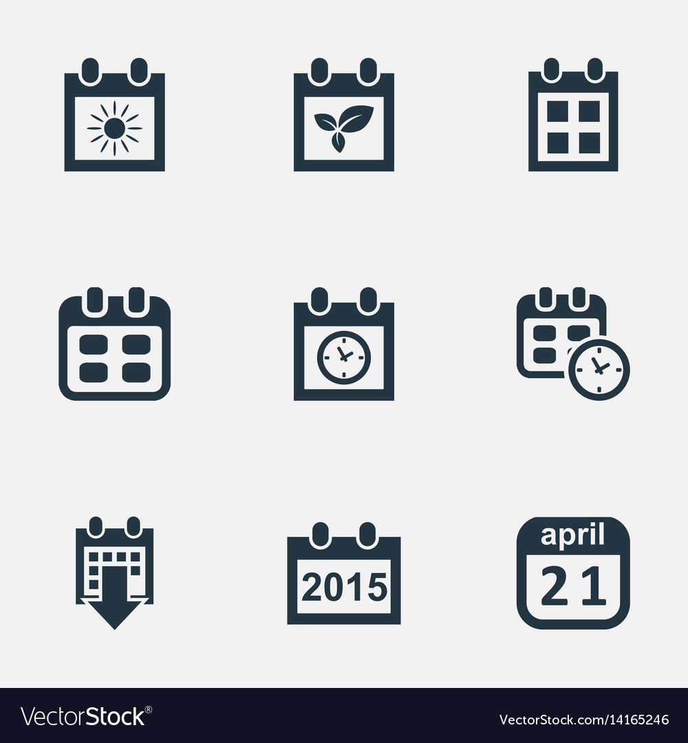 Set of simple date icons