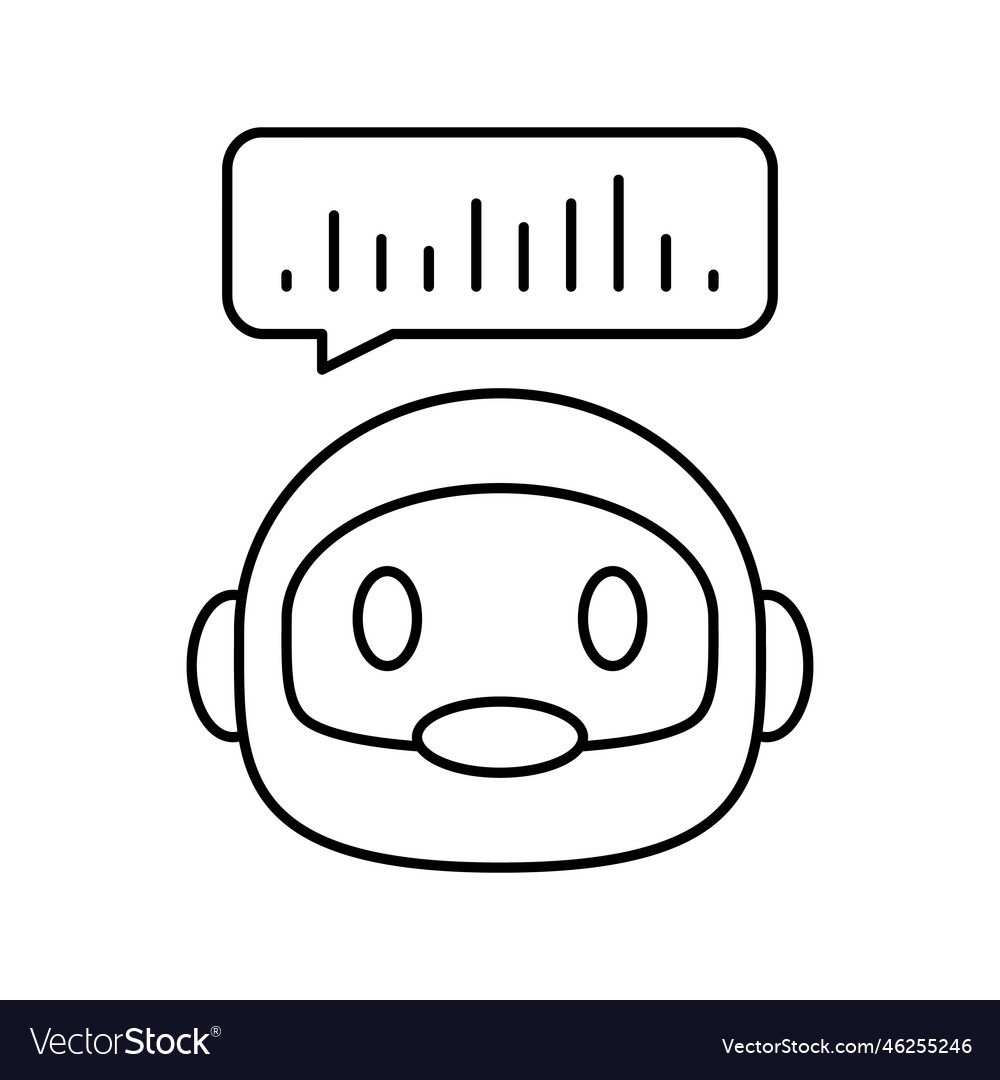 Talk chat bot line icon