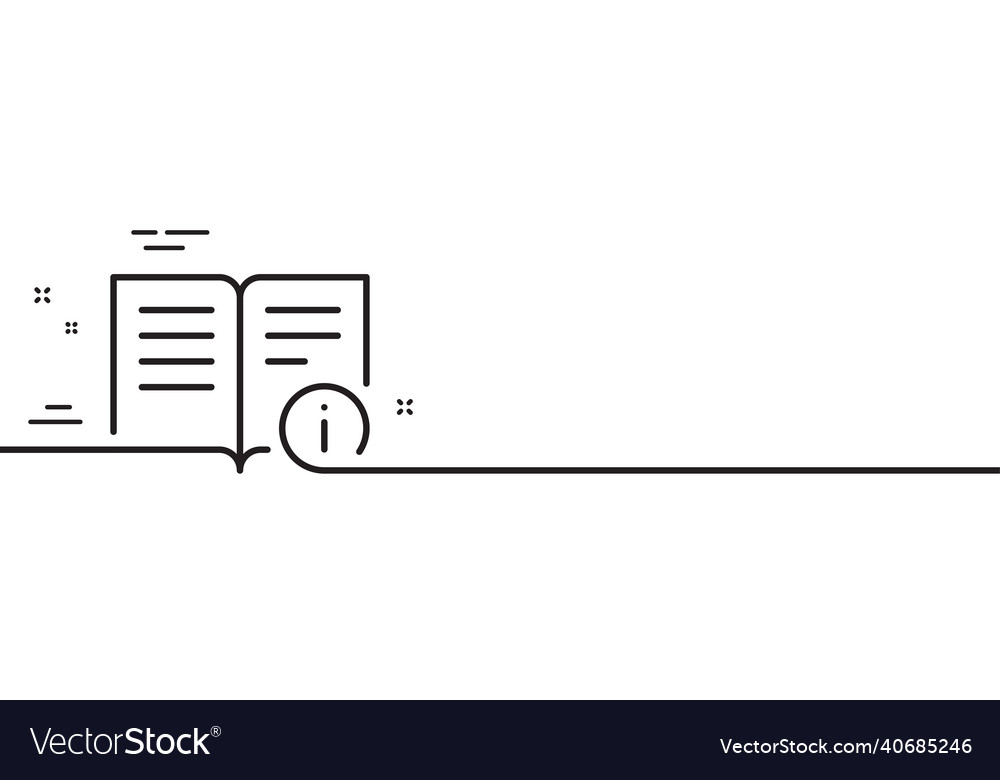Technical information line icon instruction sign
