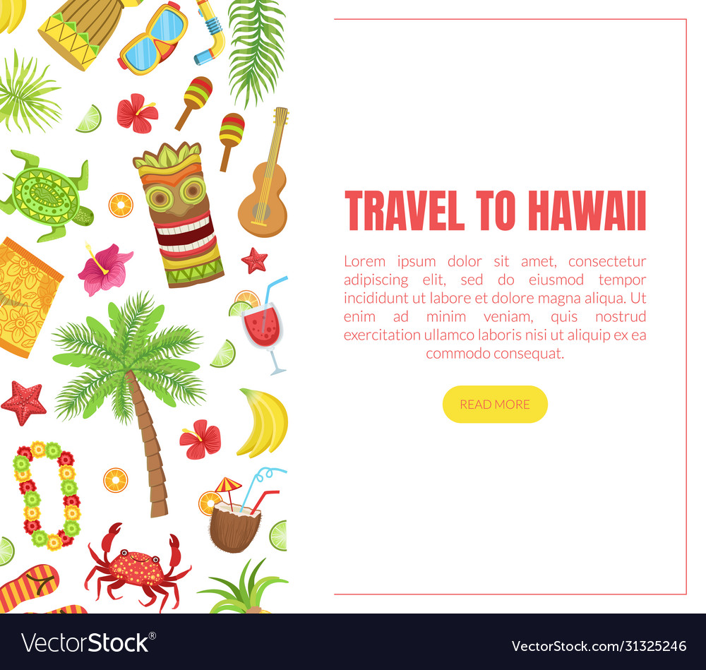 Travel to hawaii landing page template