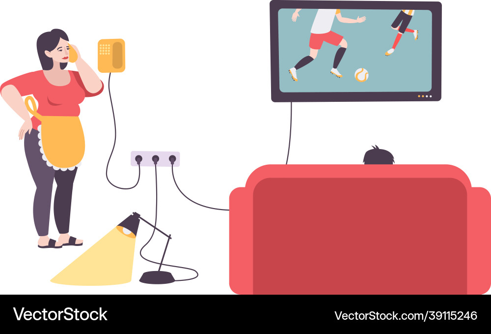 Utility service composition Royalty Free Vector Image
