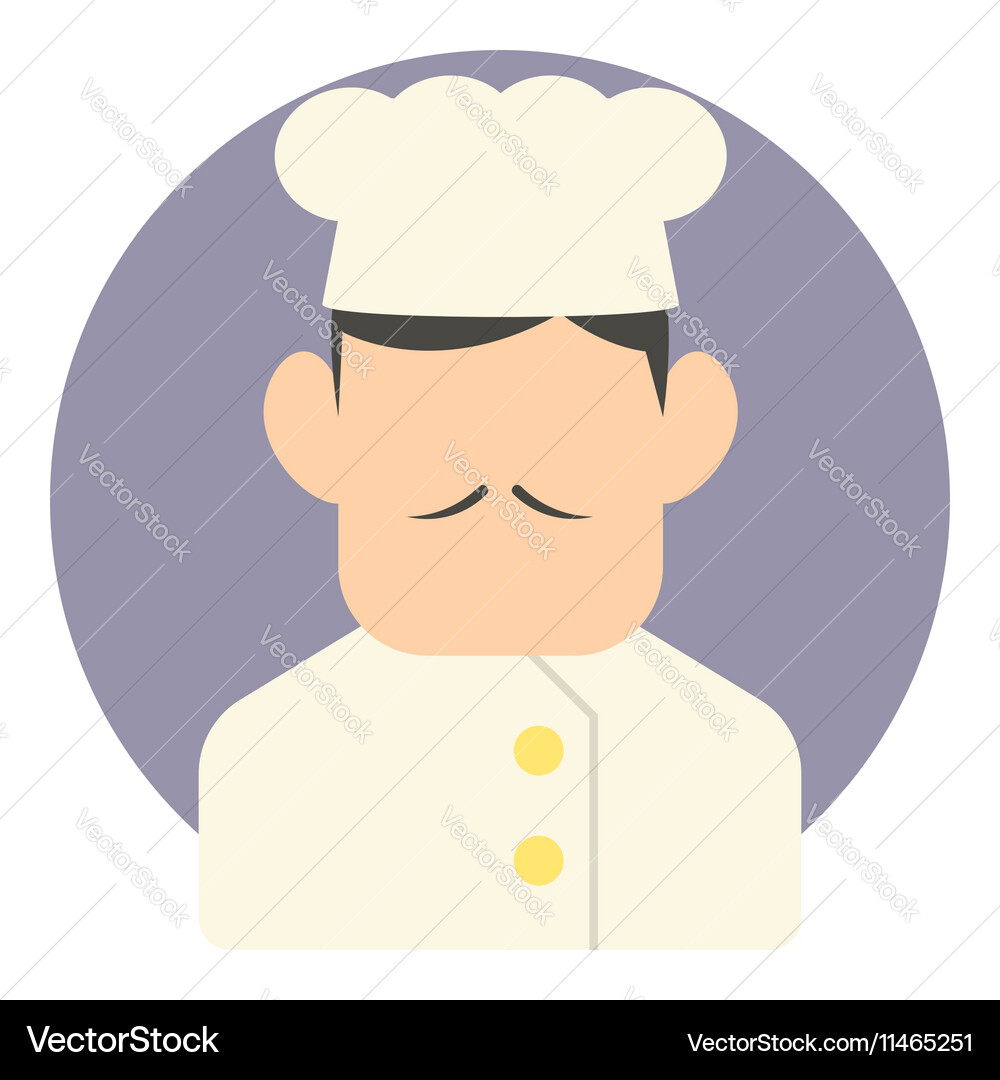Chef icon flat style Royalty Free Vector Image