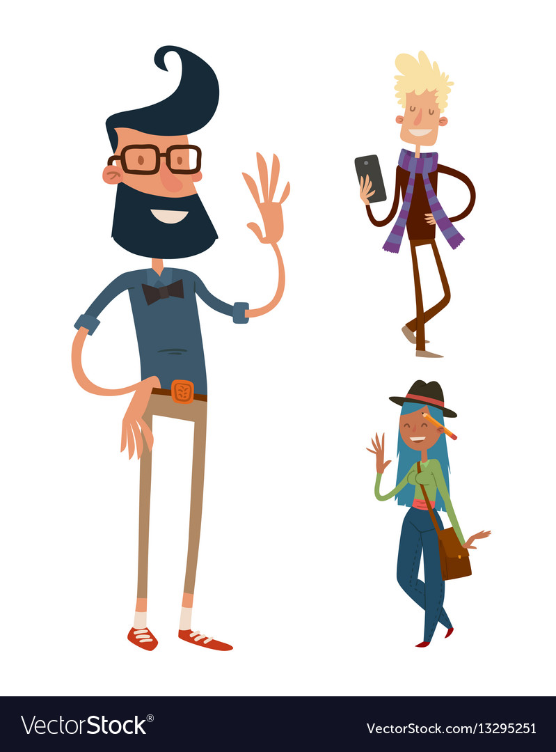 Creative team people hipster business landing page