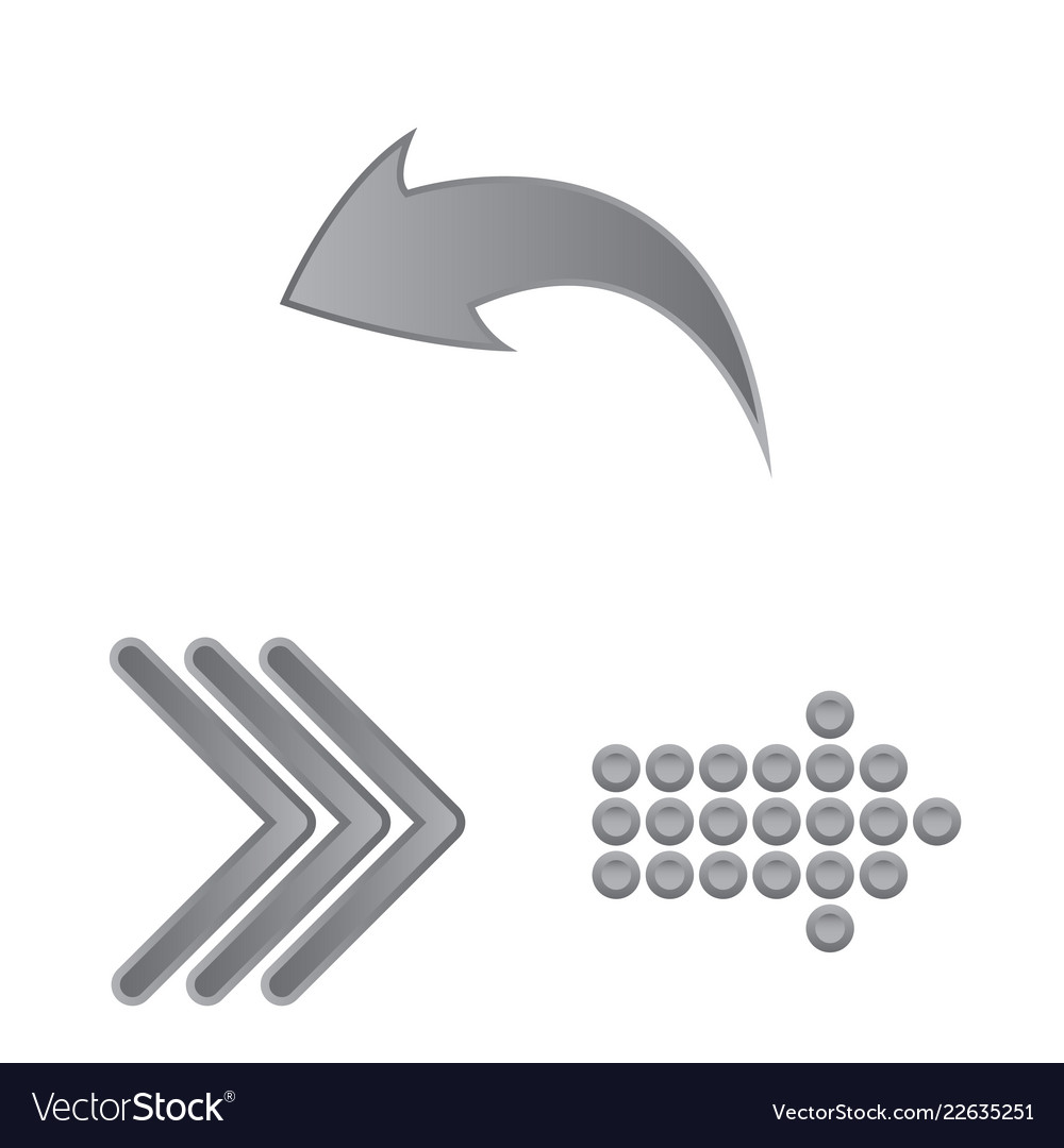 Design of element and arrow symbol set