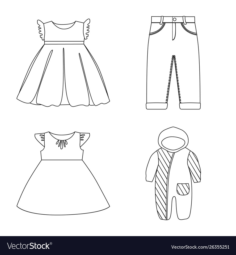 Design wear and child logo set wear Royalty Free Vector